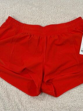 Lululemon Hotty Hot shorts orange cherry ember size 12 nwt